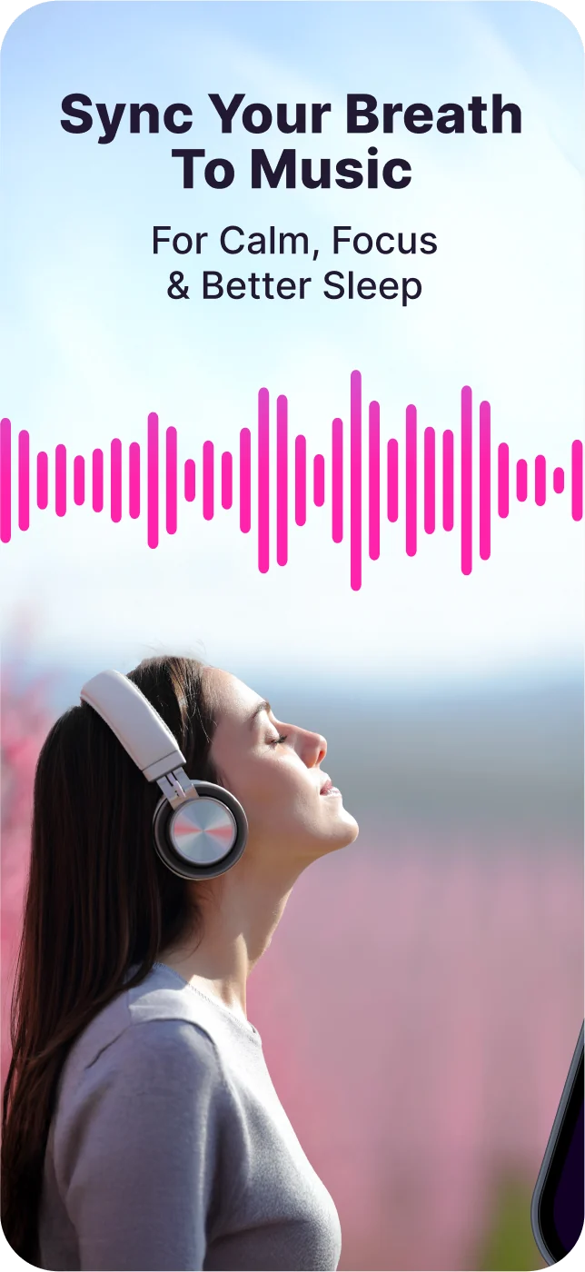 Allos App Store screen: Sync your breath to music